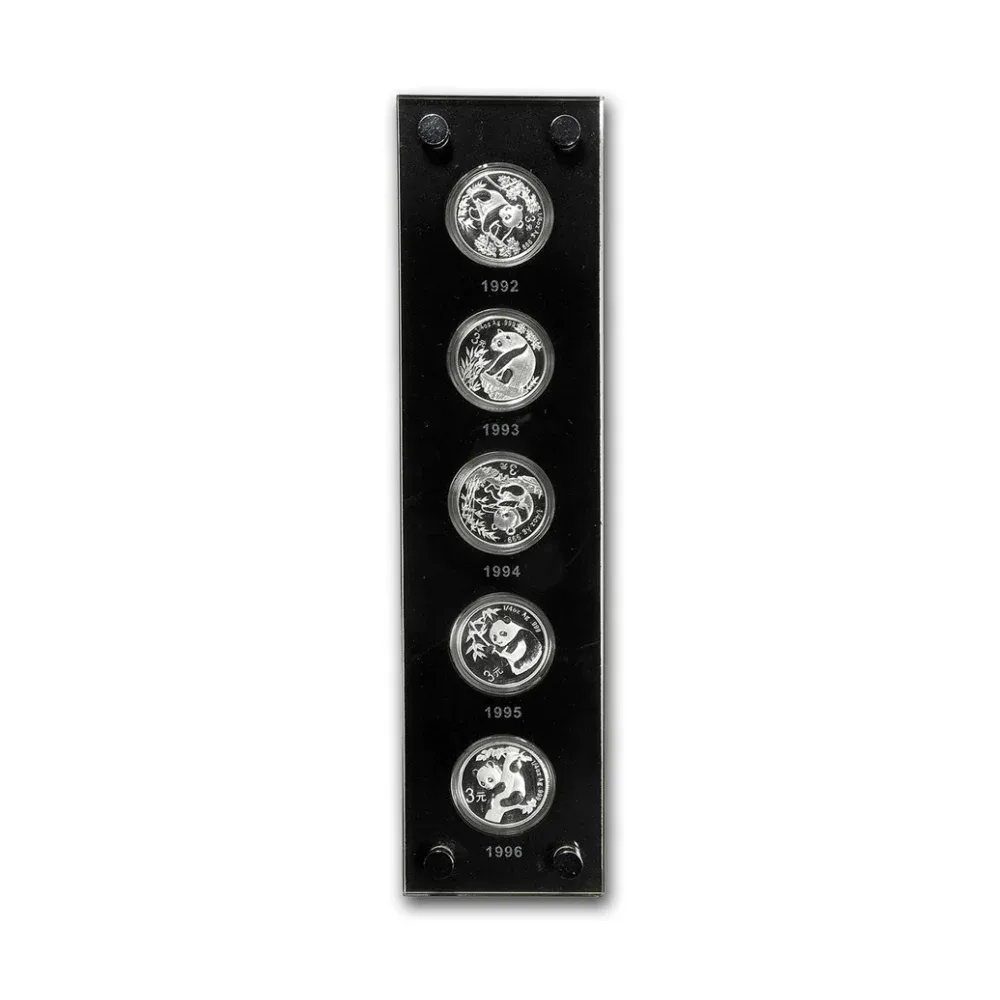 2007 China 25th Anniversary Panda 3 Yuan 1/4 oz. Silver Set (1982-2007)