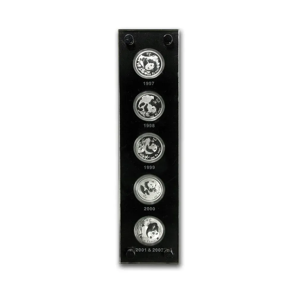 2007 China 25th Anniversary Panda 3 Yuan 1/4 oz. Silver Set (1982-2007)