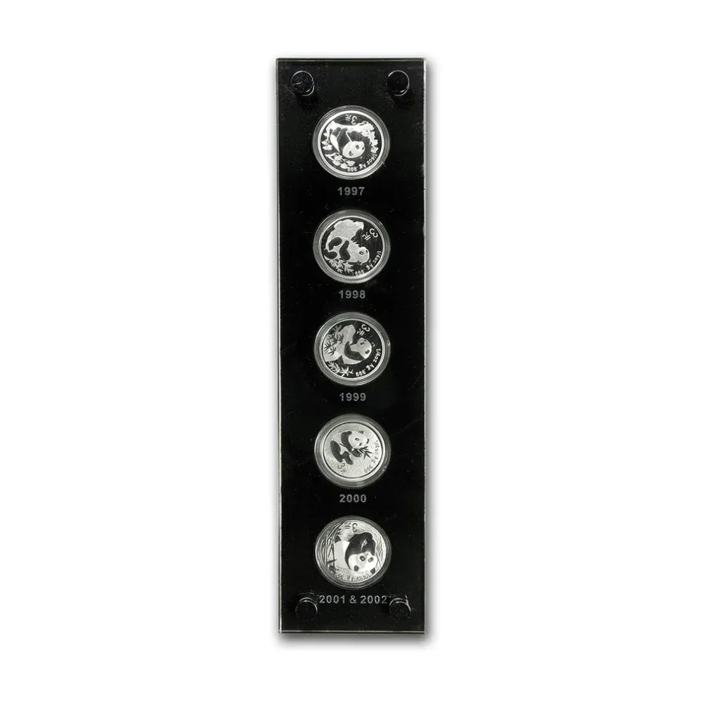 2007 China 25th Anniversary Panda 3 Yuan 1/4 oz. Silver Set (1982-2007)