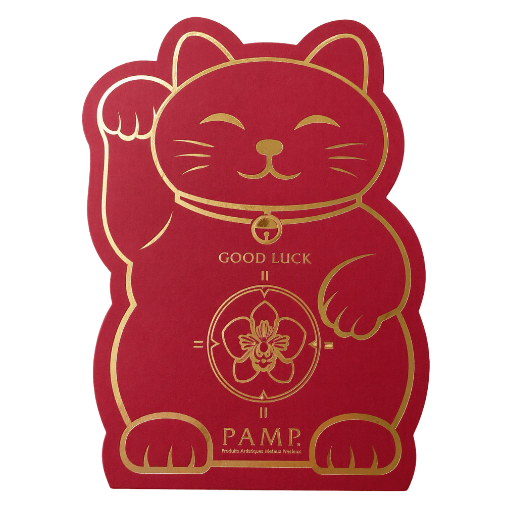 2.5g PAMP Gold Lucky Cat Minted Bar