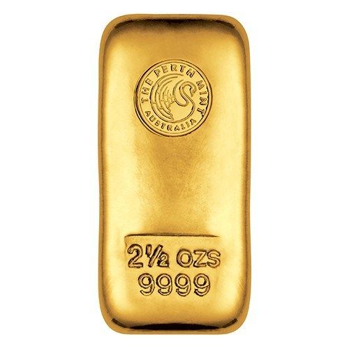 2.5oz Perth Mint Gold Cast Bar