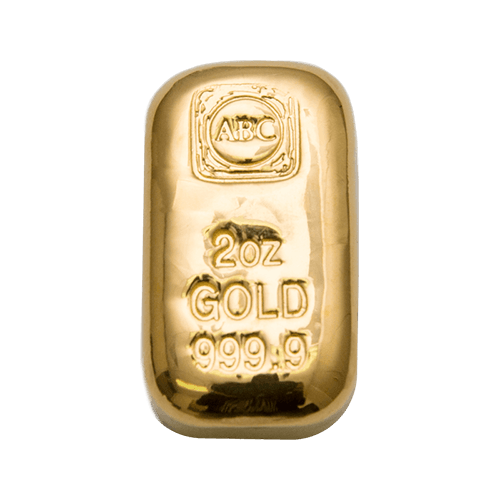 2oz ABC Gold Bullion Cast Bar