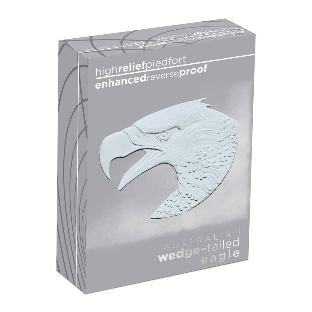 2022 Australia 2 oz Pure Silver Wedge Tailed Eagle Ultra High Relief Proof Coin