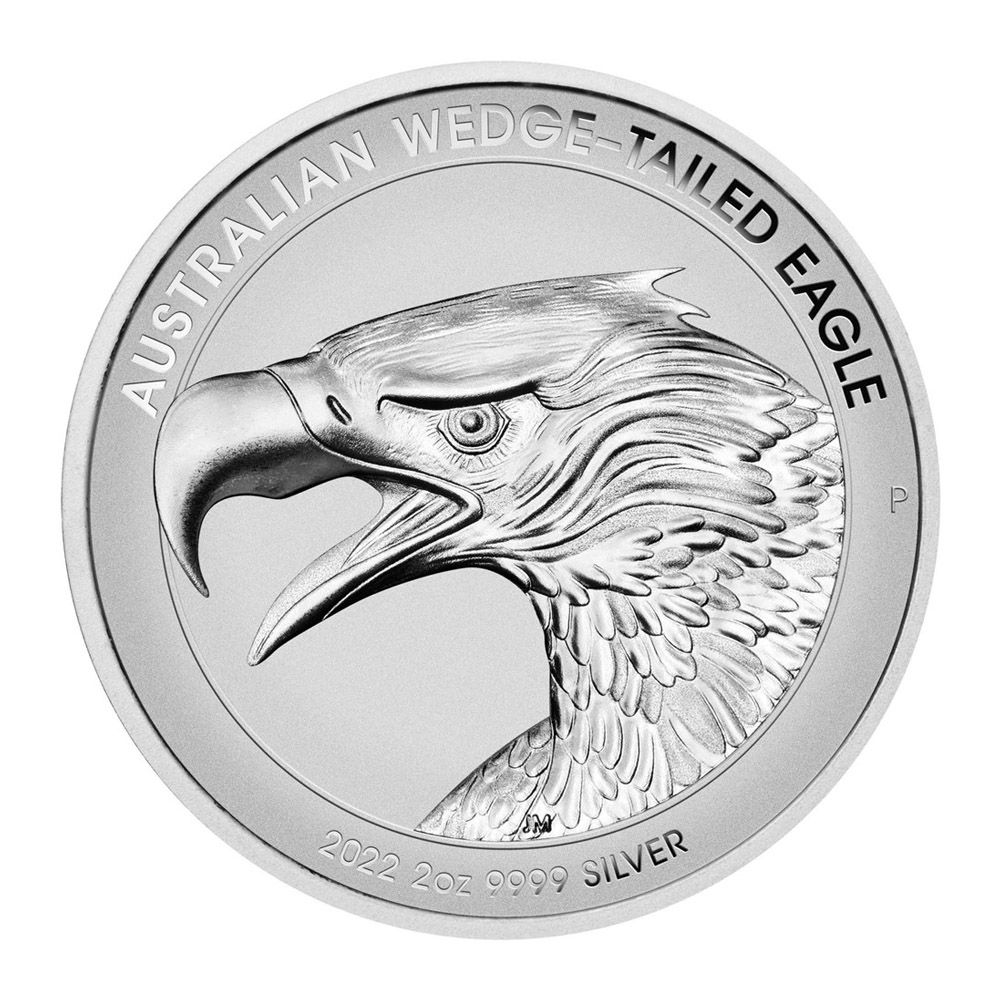 2022 Australia 2 oz Pure Silver Wedge Tailed Eagle Ultra High Relief Proof Coin
