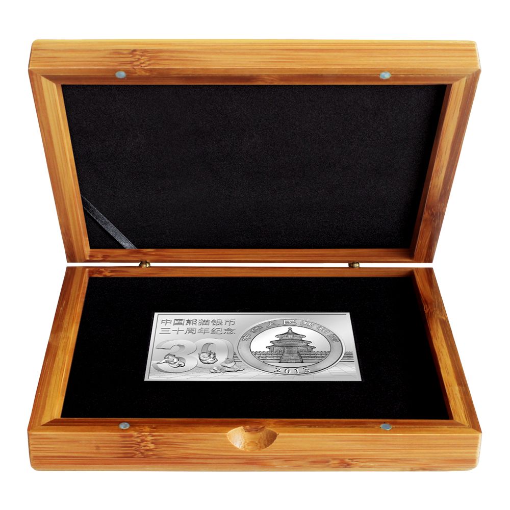 2013 30th Anniversary of Chinese Panda 3 oz Silver Proof Bar Set
