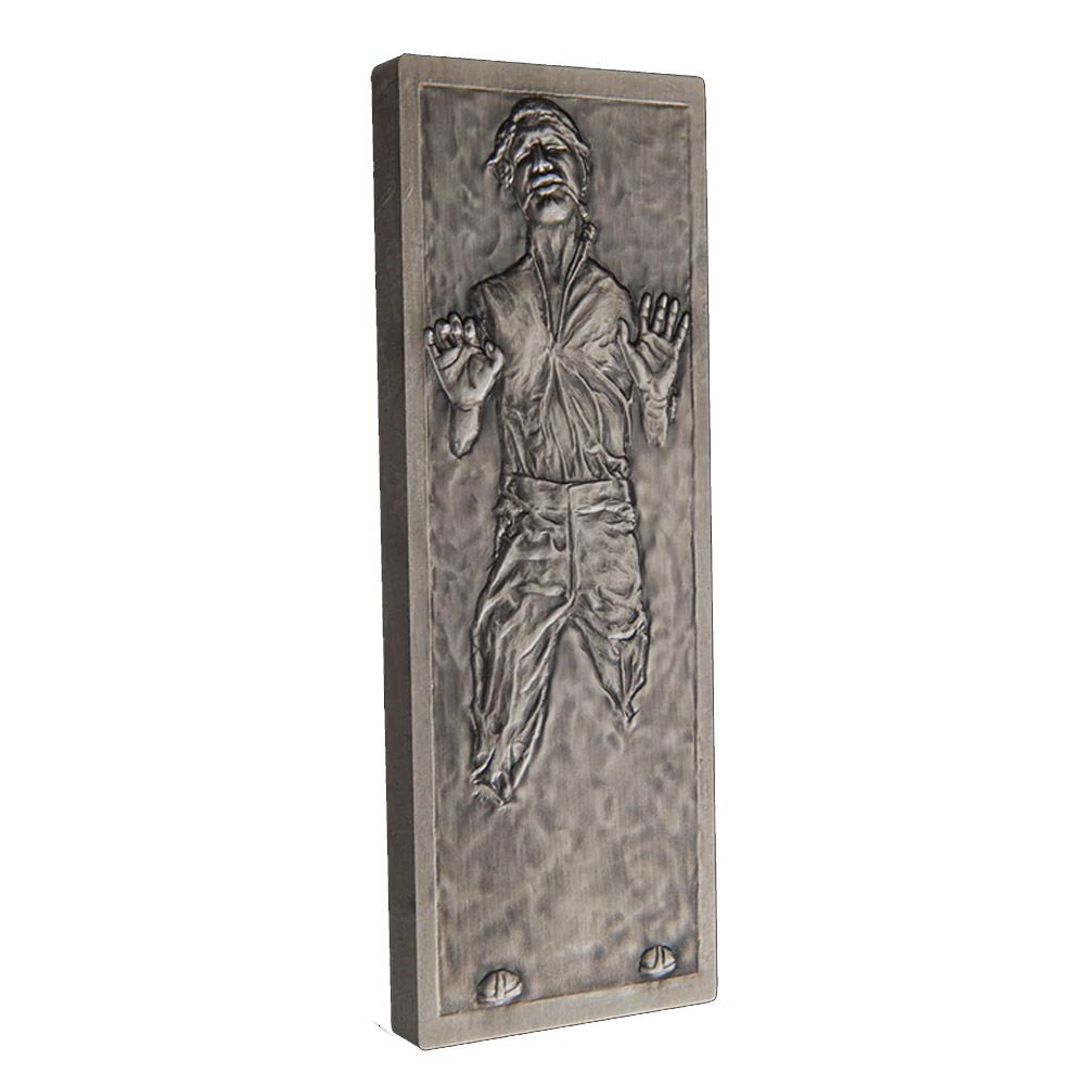 2022 Niue 1 oz .999 Silver $2 Star Wars Han Solo in Carbonite Antiqued Coin Bar

