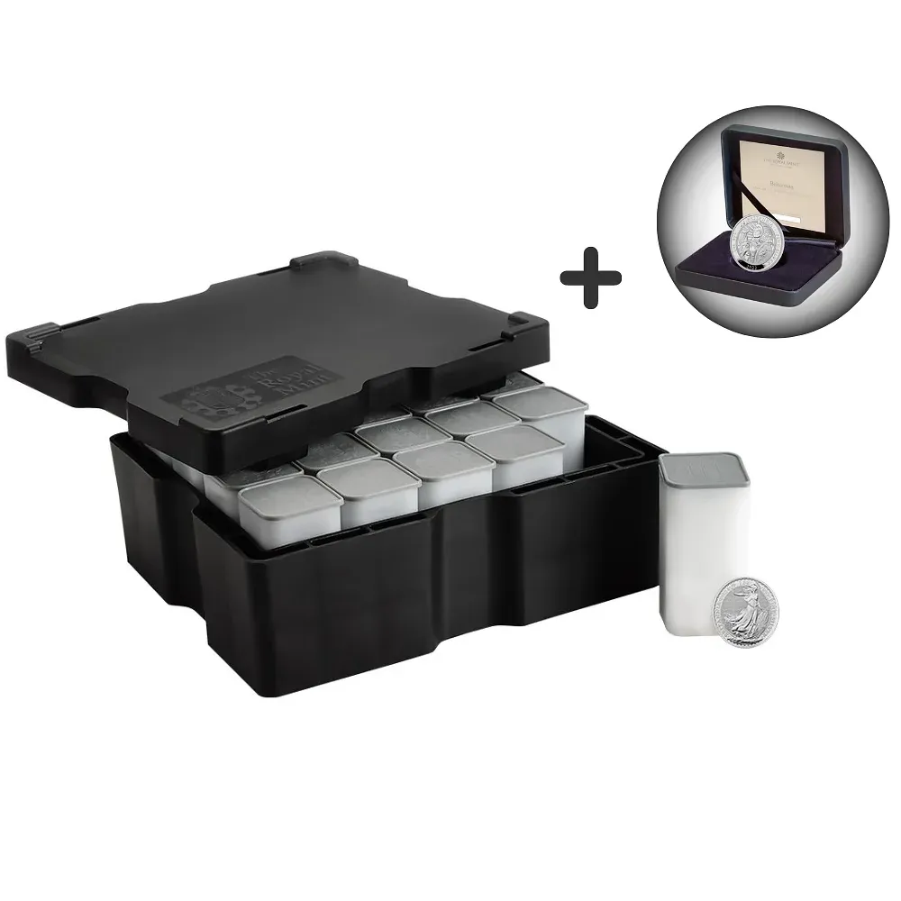 500 x 1oz Royal Mint Silver Britannia Coin 'Monster Box' (2024) + FREE GIFT