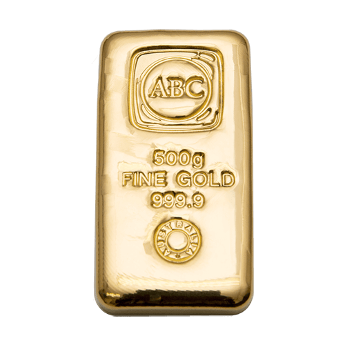 500g ABC Gold Bullion Cast Bar