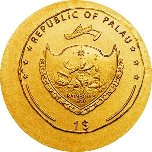2009 Palau Roman Empire Julius Caesar 0.5g .9999 Fine Gold Legal Tender Coin