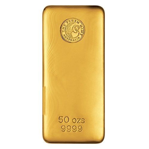 50oz Perth Mint Gold Cast Bar