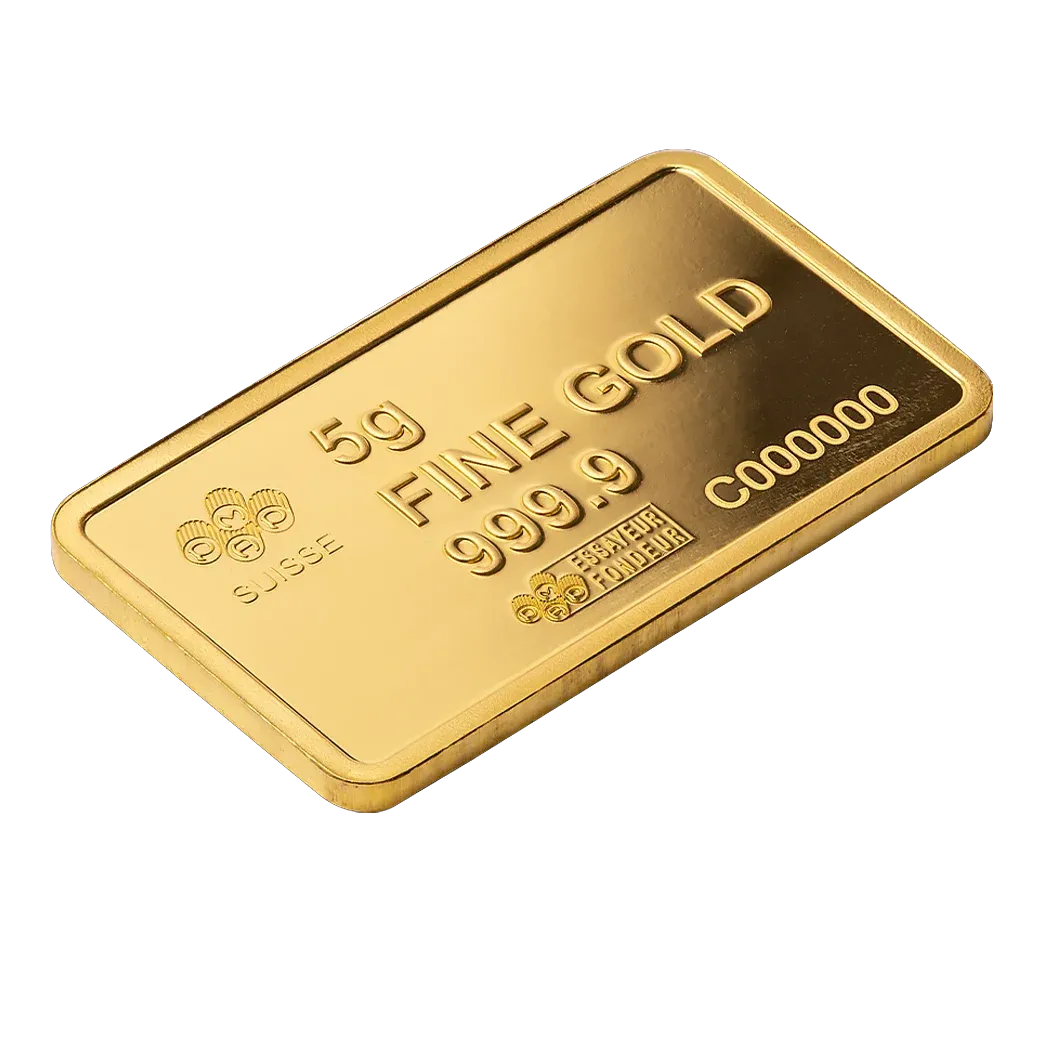 5g America the Free - Statue of Liberty .9999 Fine Gold Minted Bar - PAMP Suisse