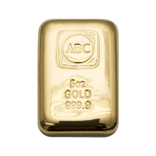 5oz ABC Gold Bullion Cast Bar