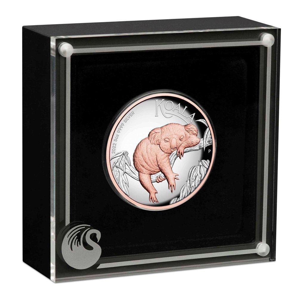 2022 5oz Silver Proof HR Gilded Australian Koala-3