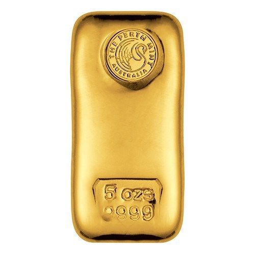 5oz Perth Mint Gold Cast Bar