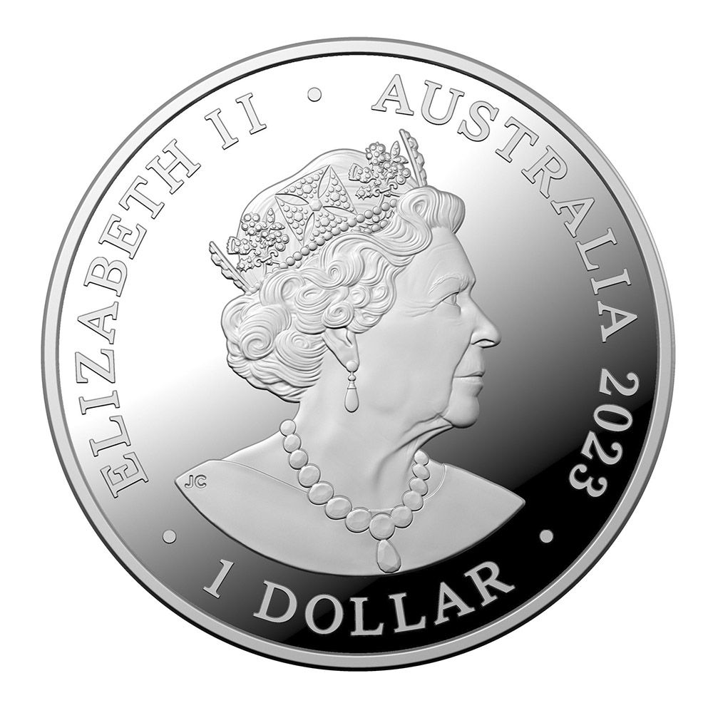 2023 1 oz Silver 50 Years AC/DC Frosted Uncirculated Coin - Royal Australian Mint