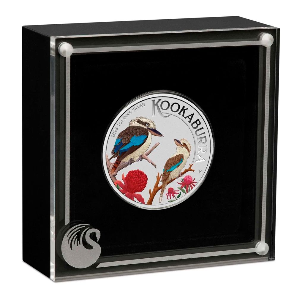 2023 1oz Silver Berlin Show Special - Australian Kookaburra Coloured Coin-4