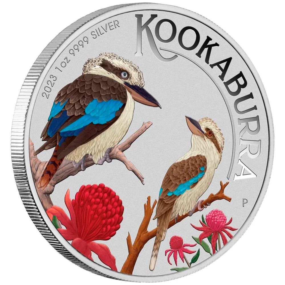 2023 1oz Silver Berlin Show Special - Australian Kookaburra Coloured Coin-2