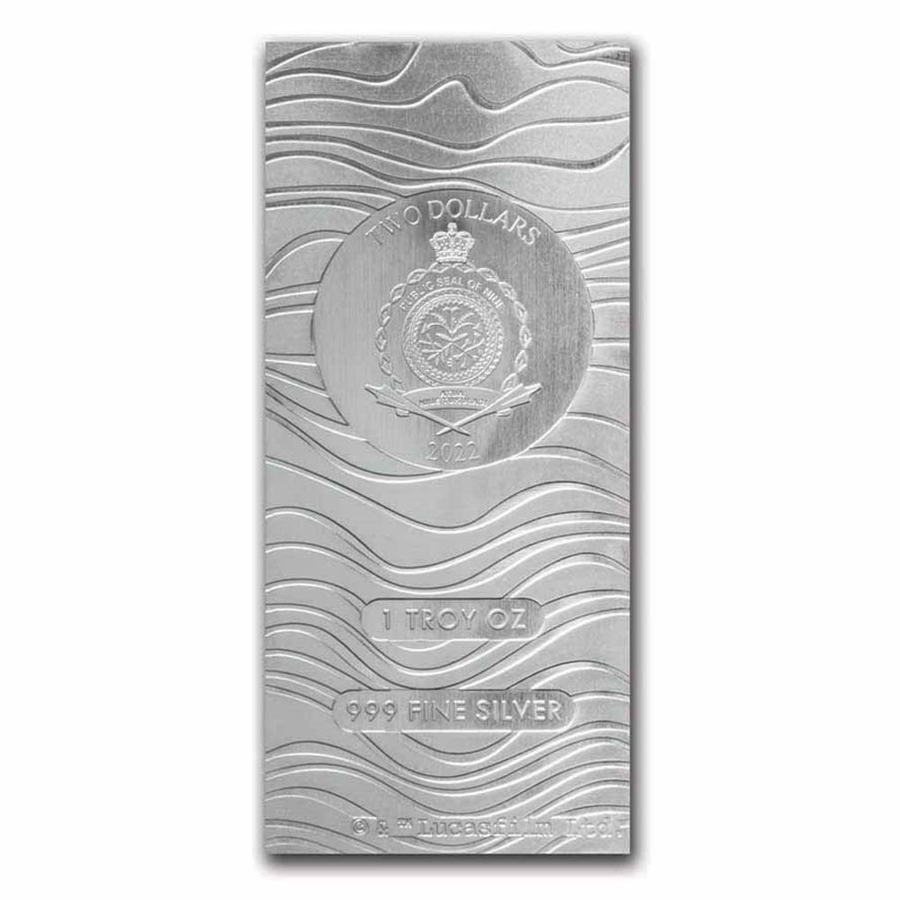 2022 Niue New Zealand 1 oz .999 Silver Star Wars Beskar Bars BU Coin
