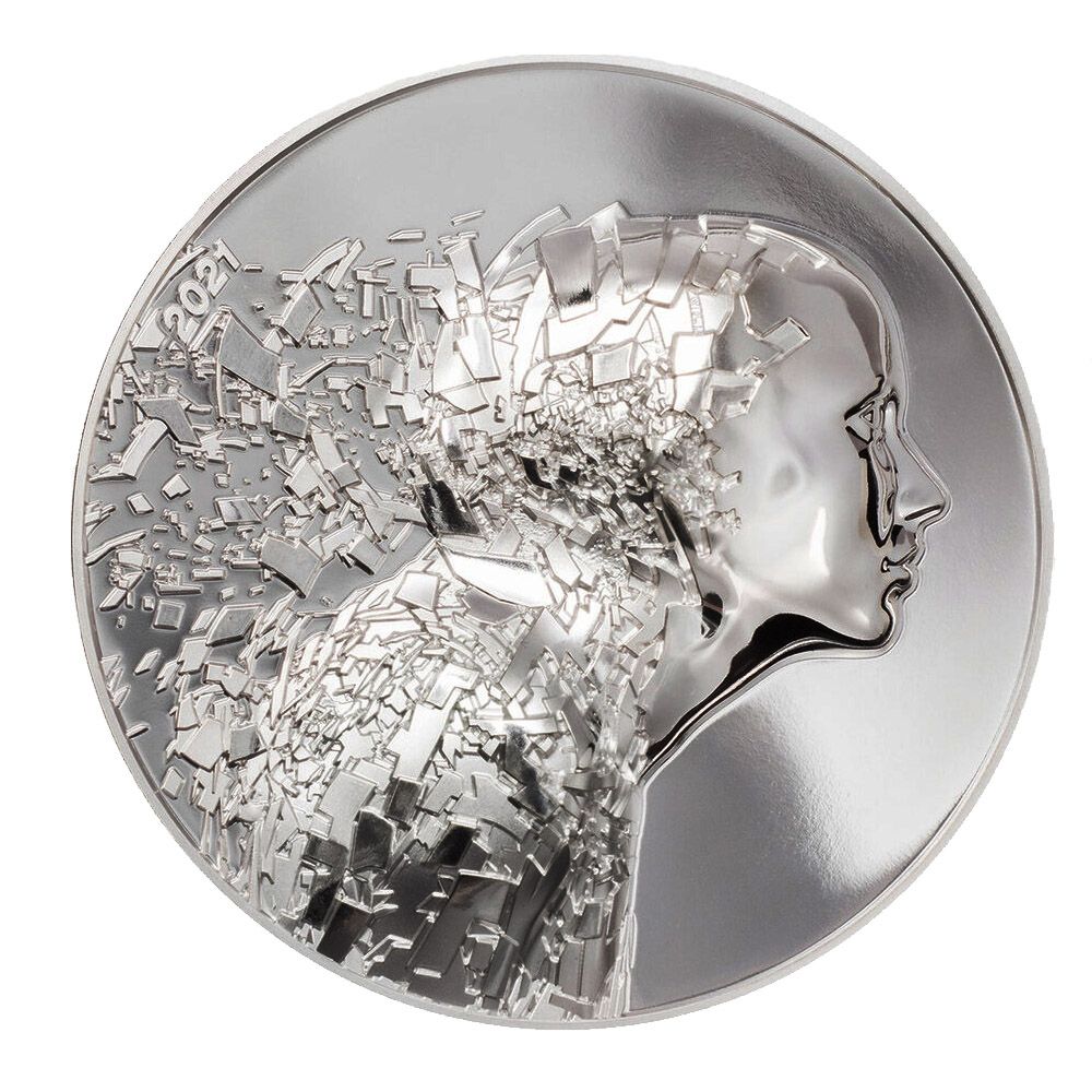 2021 3oz Cook Islands Silver Proof Coin - Silver Burst 1