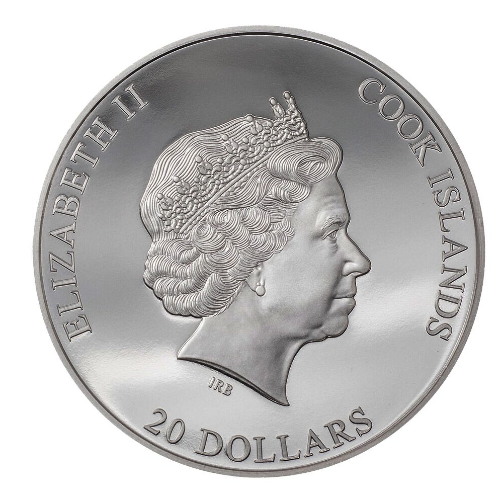 2021 3oz Cook Islands Silver Proof Coin - Silver Burst 2