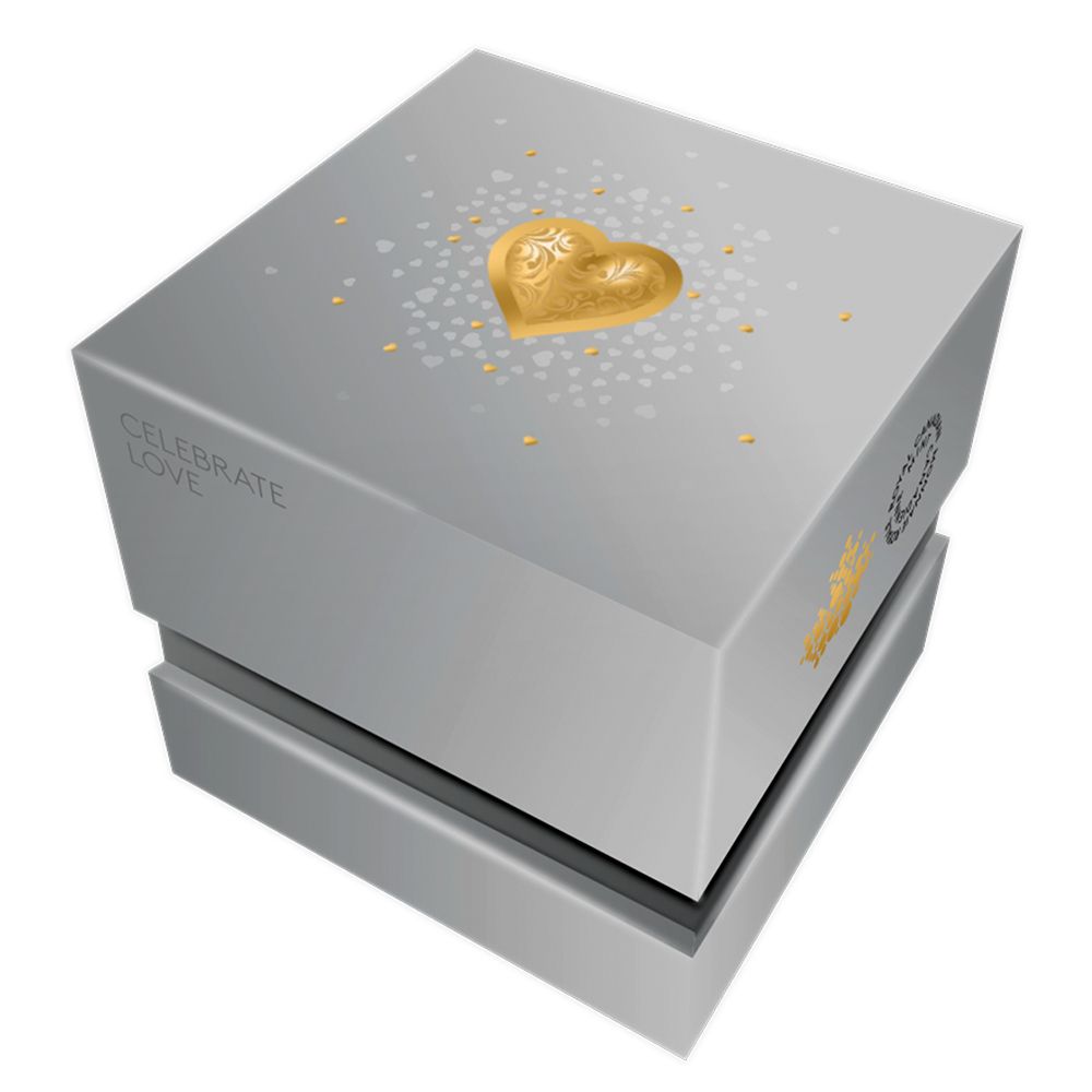 2023 1oz Silver Celebrate Love with Yellow Gold Plating Coin