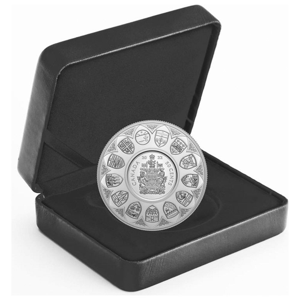 2022 Canada 50 cent 5 oz. Pure Silver The Bigger Picture Coat of Arms Coin - RCM