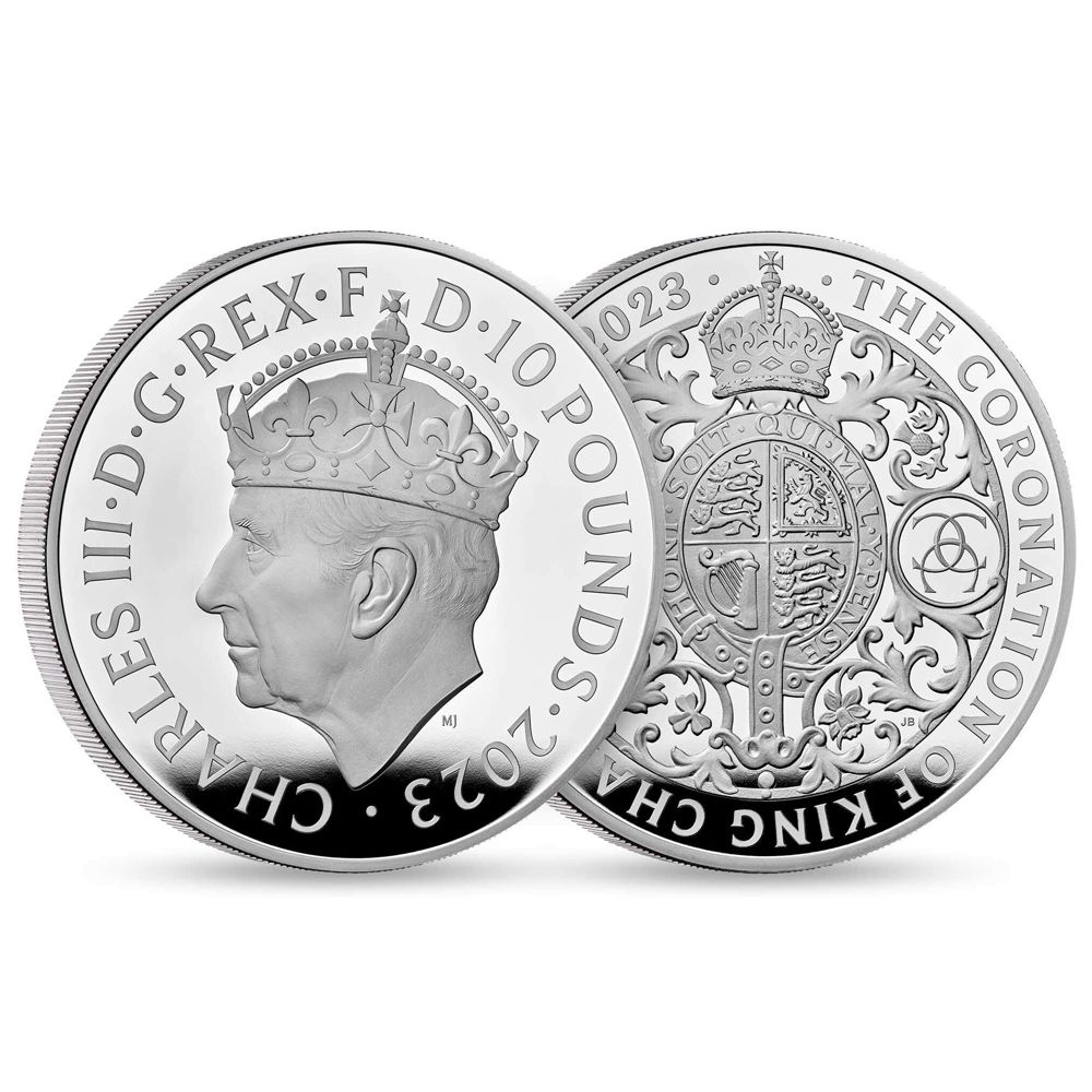 2023 UK 5 oz Silver The Coronation of His Majesty King Charles III Proof Coin
