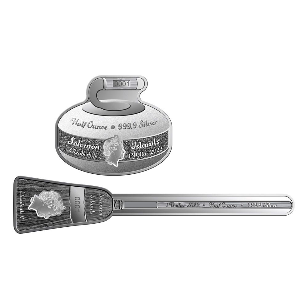 2022 1/2oz Fine Silver 2 Coin Set- Heritage Sports Series: Curling-2