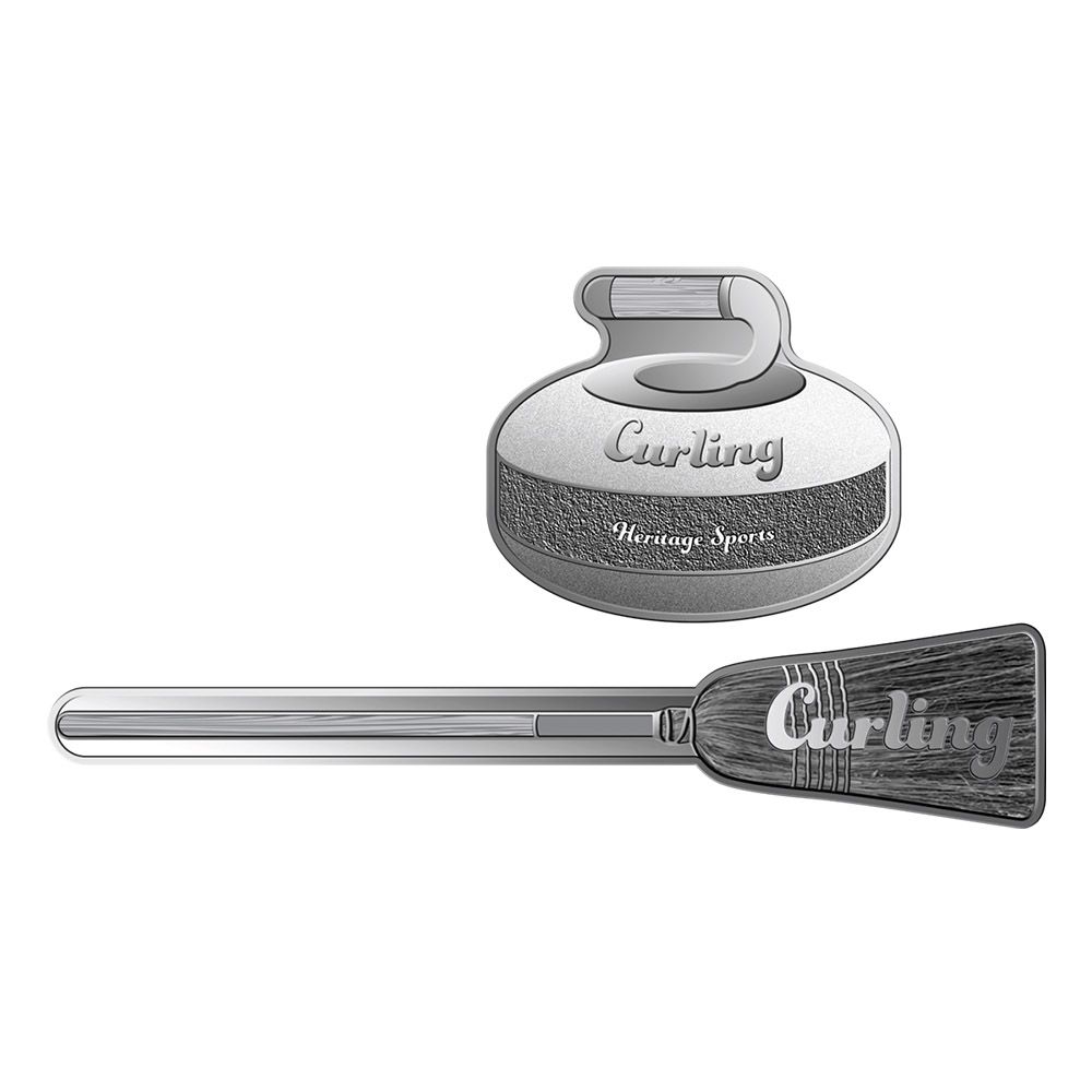 2022 1/2oz Fine Silver 2 Coin Set- Heritage Sports Series: Curling-1