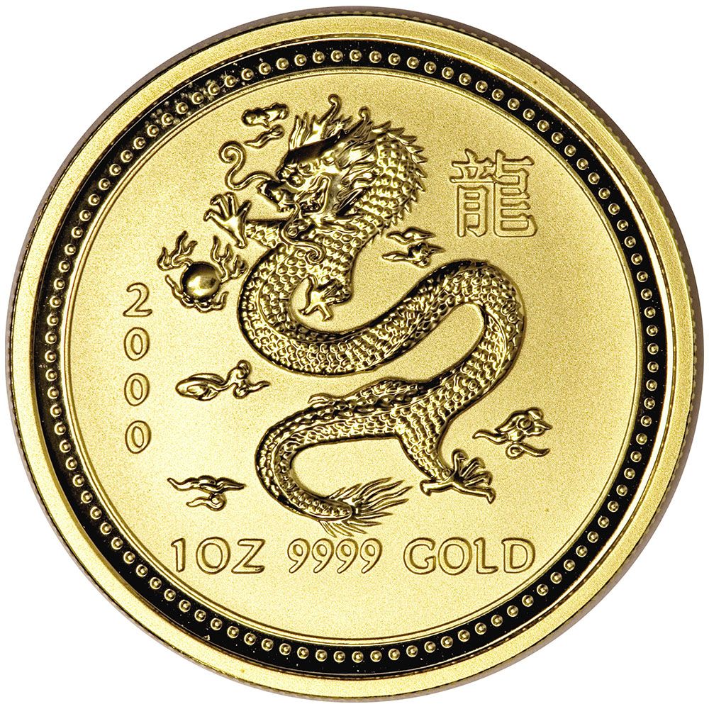 2000 Australia Gold Lunar Series I Year of the Dragon