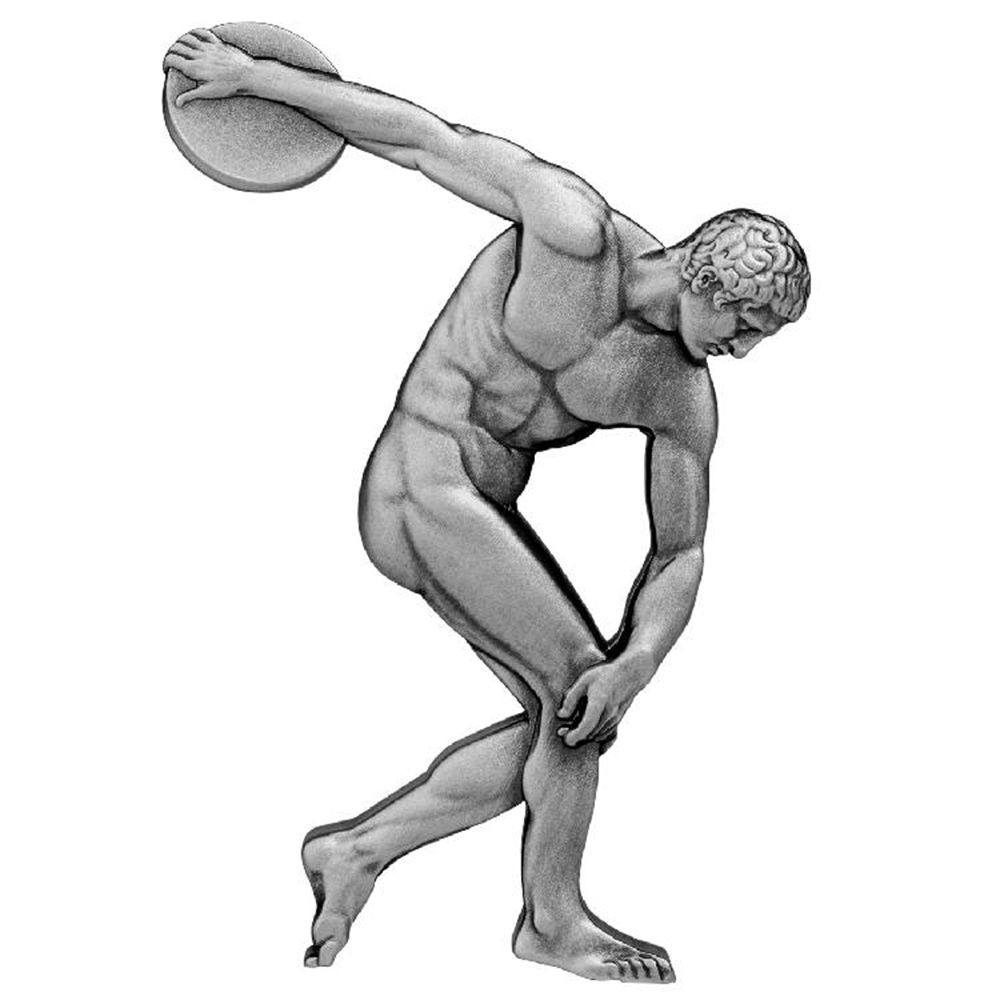 2022 2oz Discobolus Silver Antique Coin-1