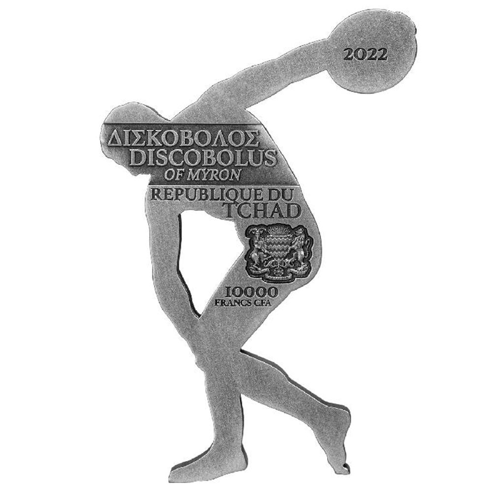 2022 2oz Discobolus Silver Antique Coin-2