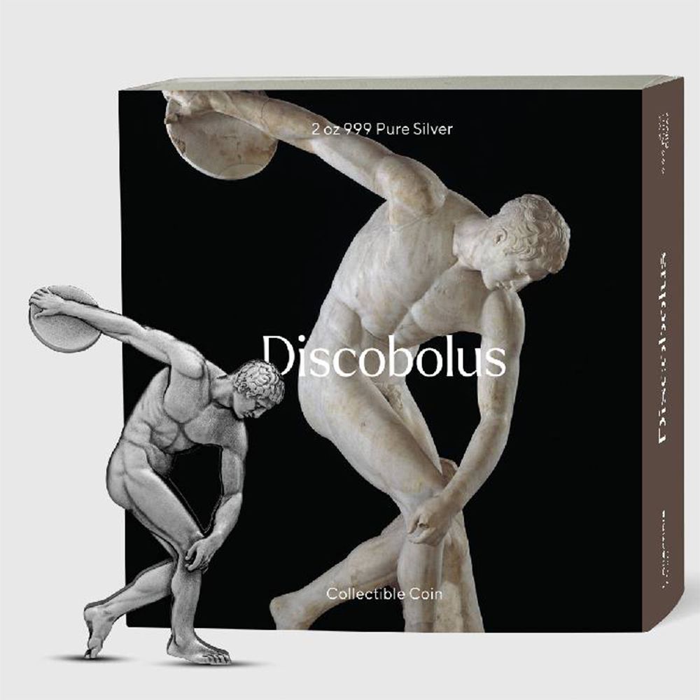 2022 2oz Discobolus Silver Antique Coin-3