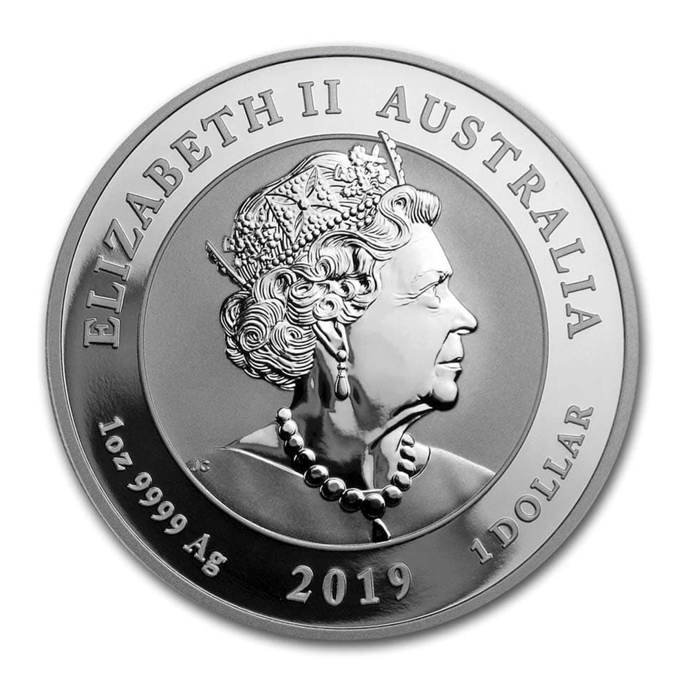 2019 1oz Double Dragon .9999 Silver BU Coin
