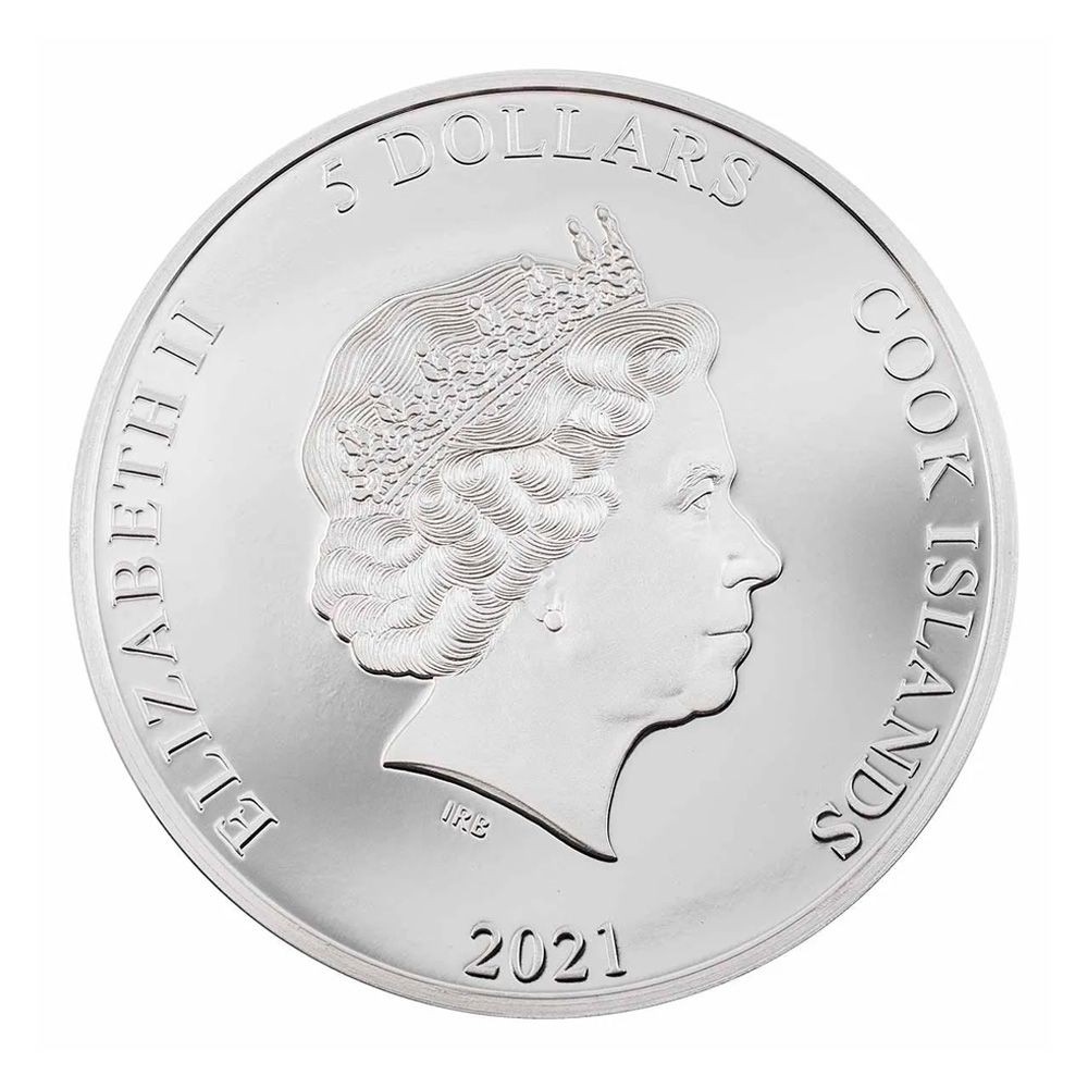 2021 1oz Ultra High Relief Colorized Proof Silver Coin - Eclectic Nature Fighting Fish