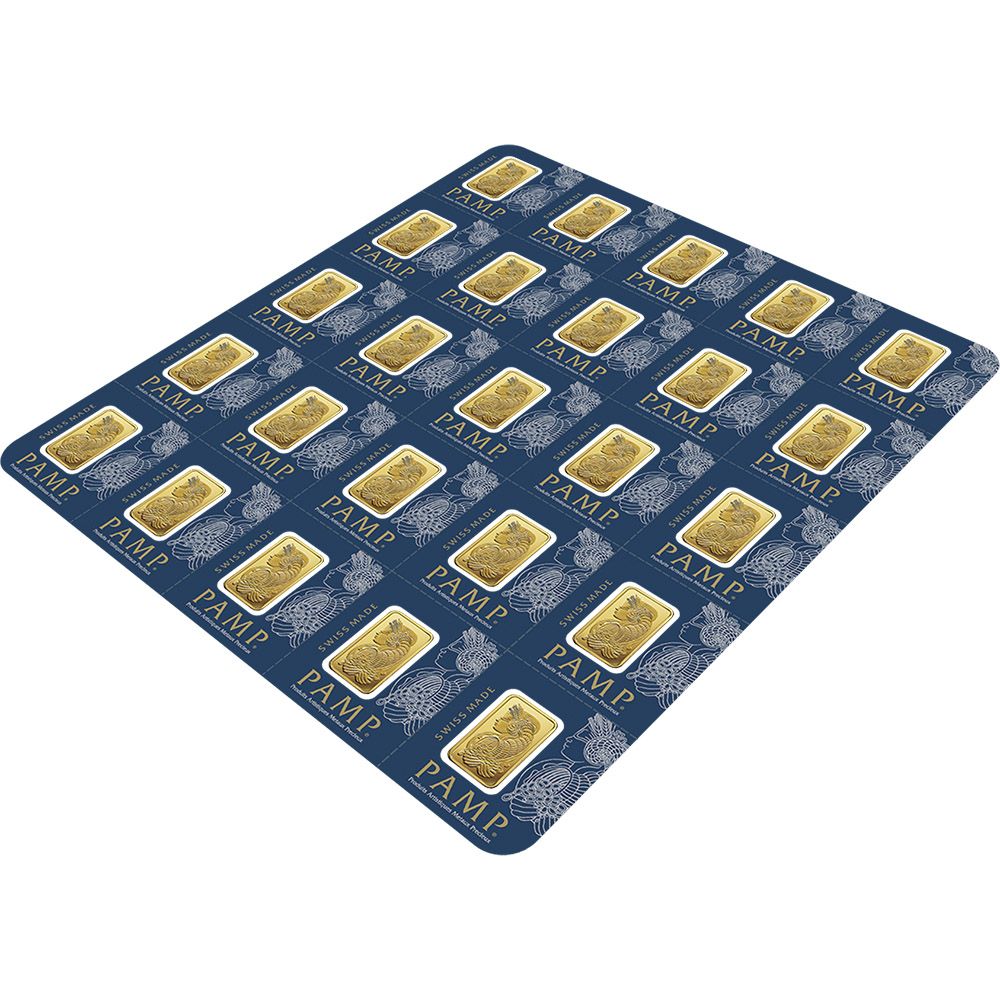 25 x 1g PAMP Suisse Gold Minted Bars