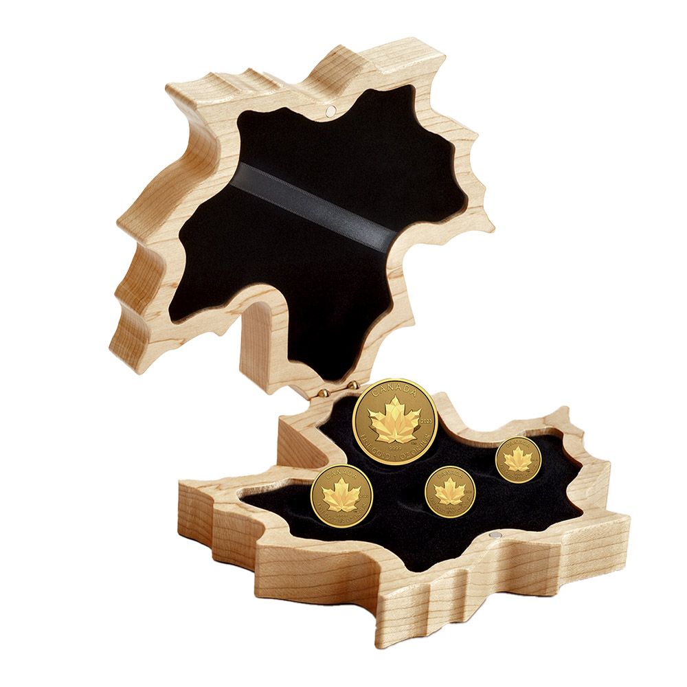 2023 4 Coin Gold Proof Fractional Set Canadian Maple 9