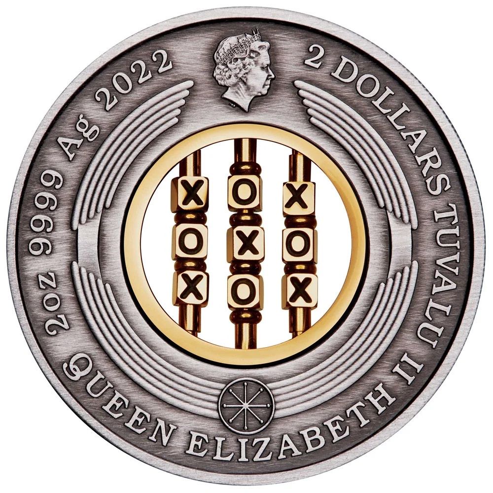 2022 2oz Perth Mint Silver Antiqued Coin - Games Through the Ages