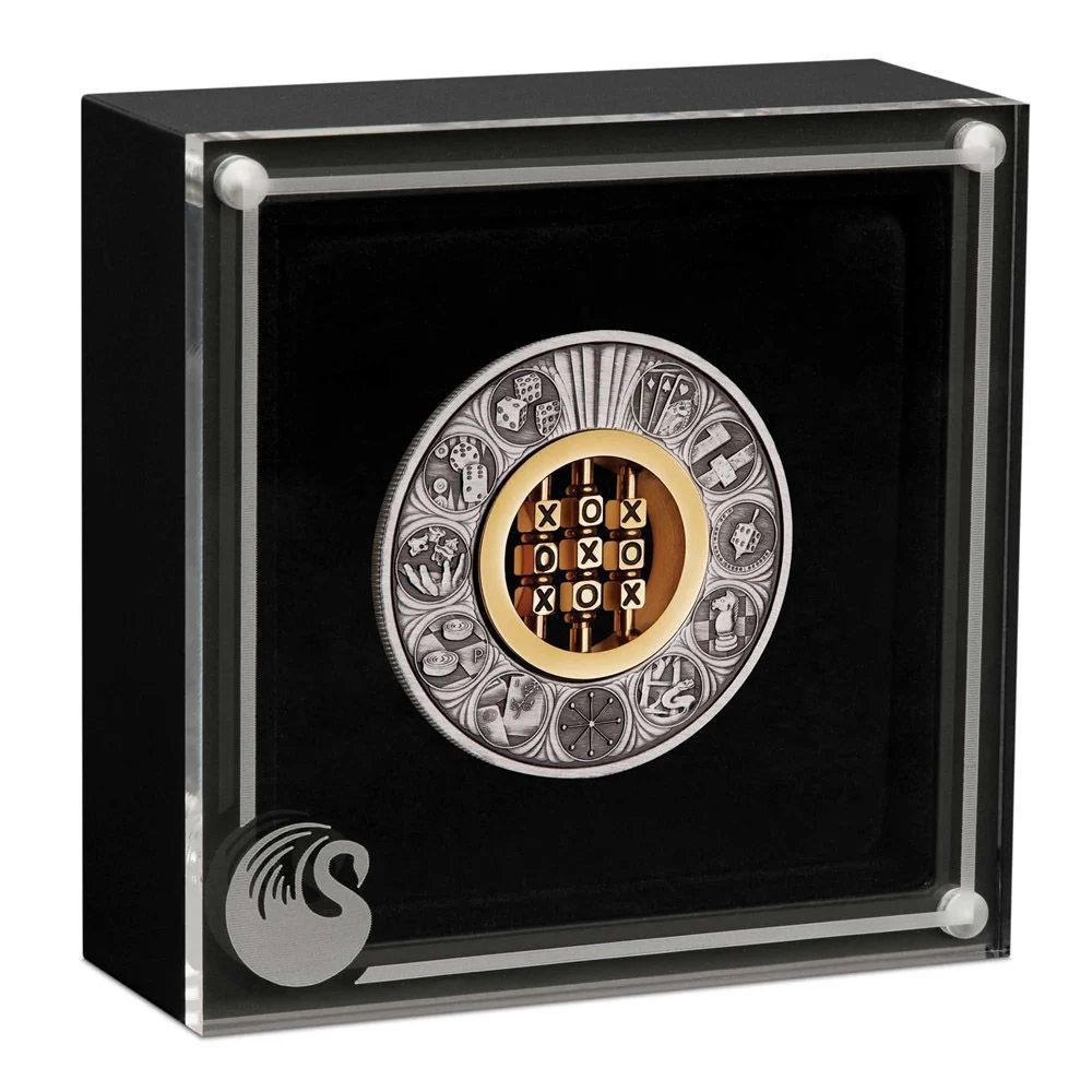 2022 2oz Perth Mint Silver Antiqued Coin - Games Through the Ages