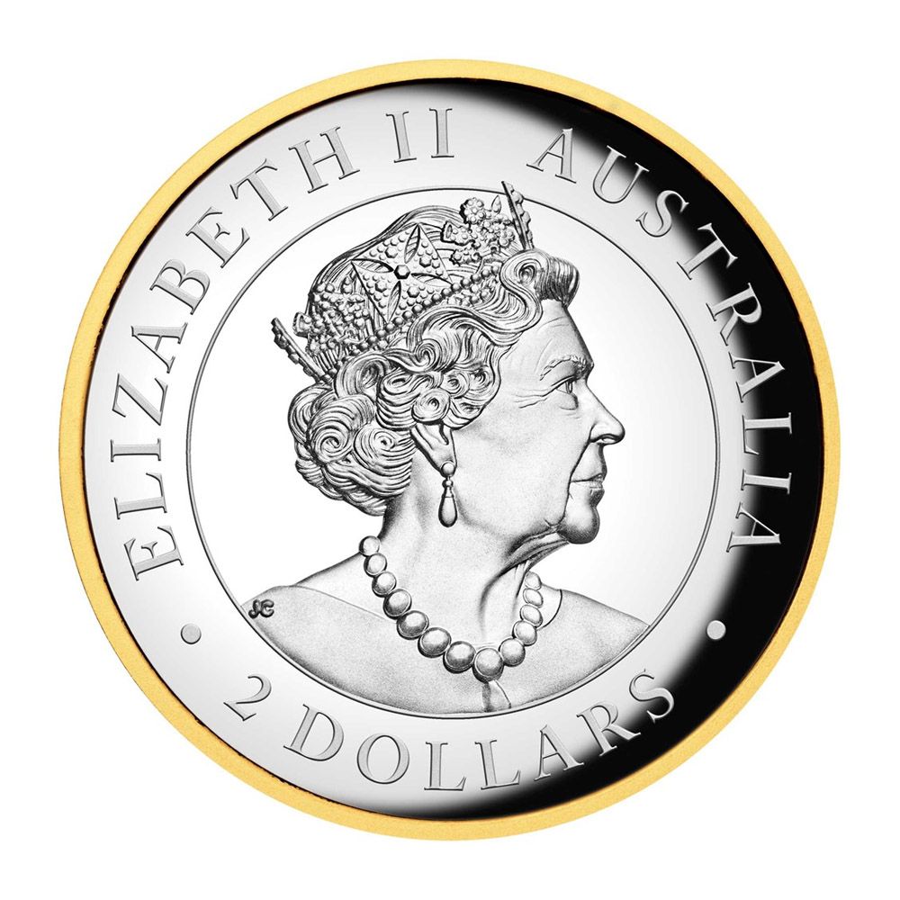 2022 Australian Kookaburra 2oz Silver Proof Gilded High Relief Coin 3