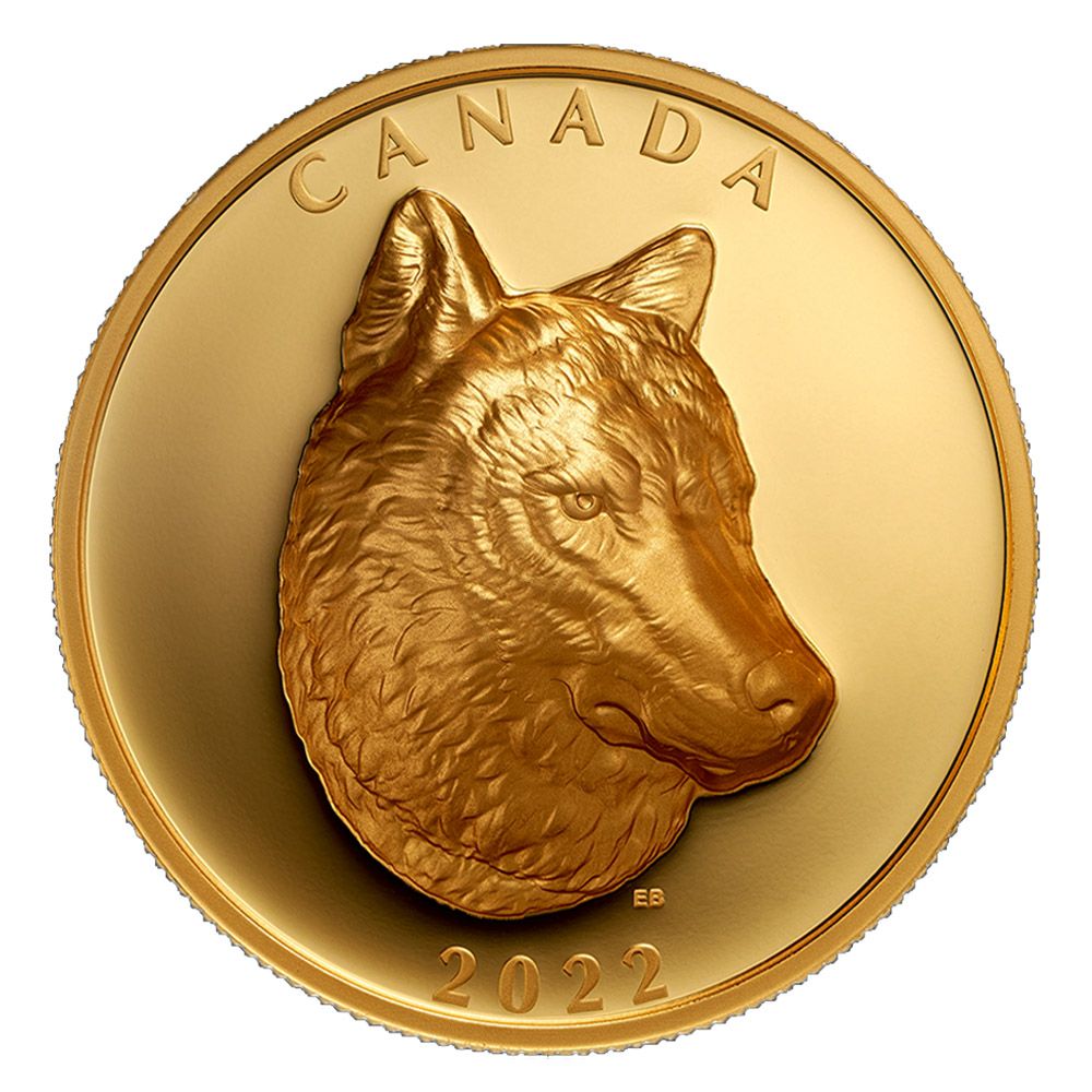 2022 2oz Extraordinary HR Gold Coin - Timber Wolf