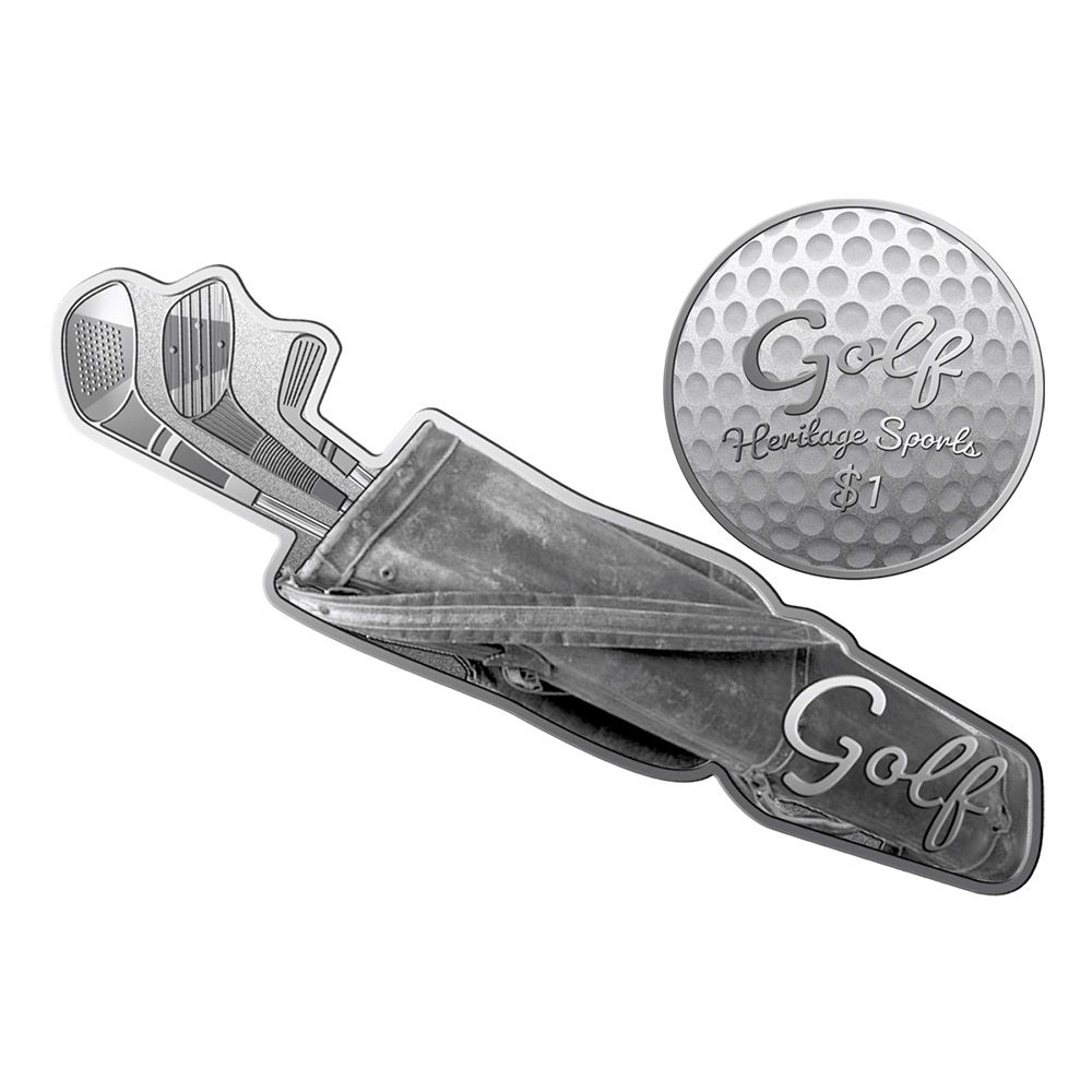 2022 Solomon Islands 1/2 oz Silver Heritage Sports Series Golf 2 Coin Set - PAMP
