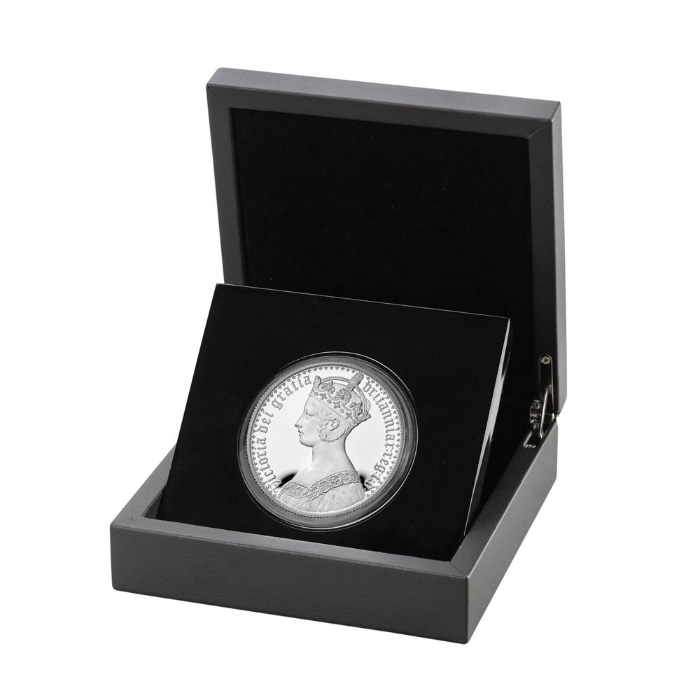 2021  UK 5 oz Silver Gothic Crown Victoria Portrait Proof Coin - Royal Mint 