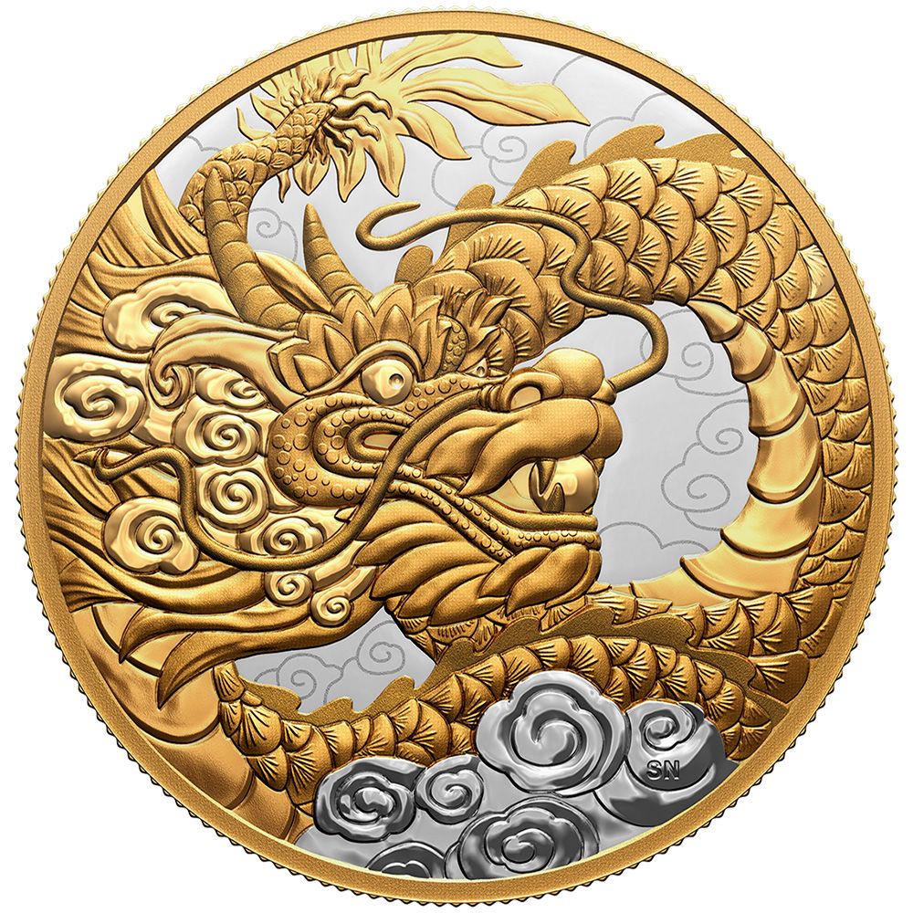 2023 5oz Silver Canada Heavenly Dragon -1