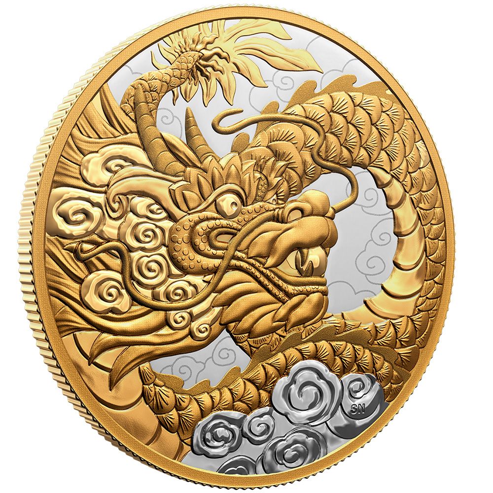 2023 5oz Silver Canada Heavenly Dragon -2