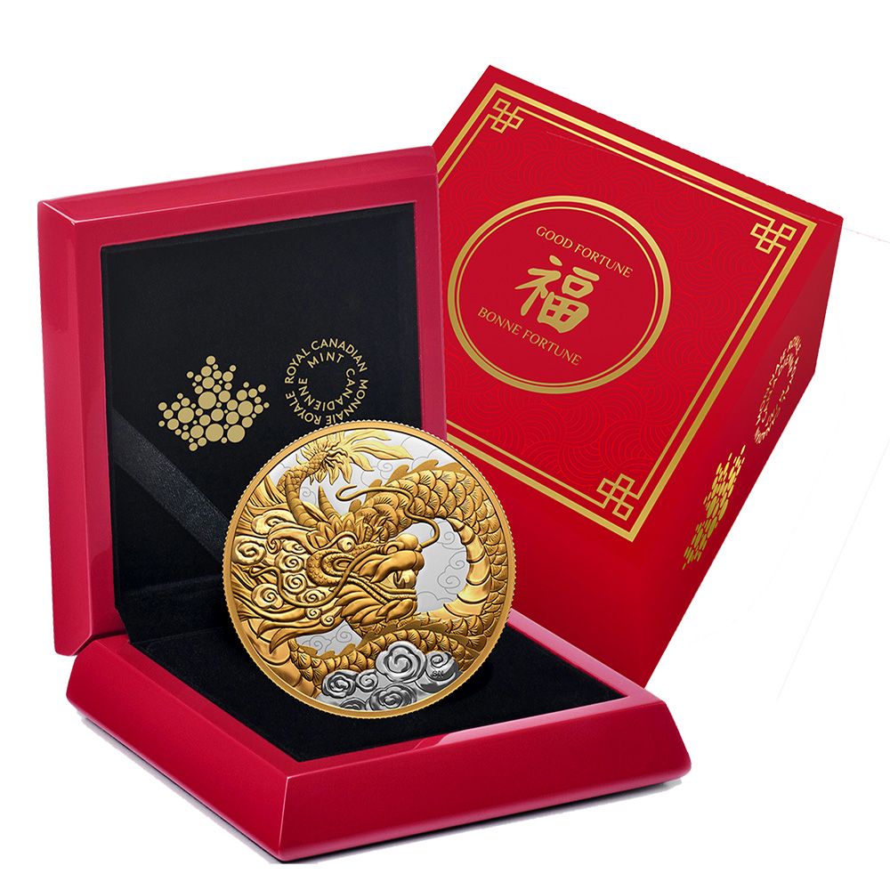 2023 5oz Silver Canada Heavenly Dragon -4