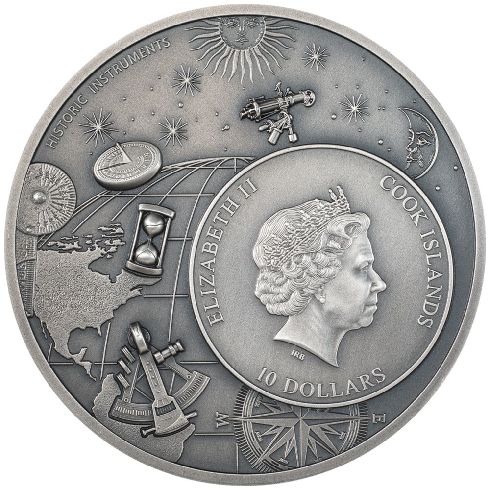 2023 Cook Islands 2 oz Silver Astrolobe Historic Instruments Antique Coin - CIT