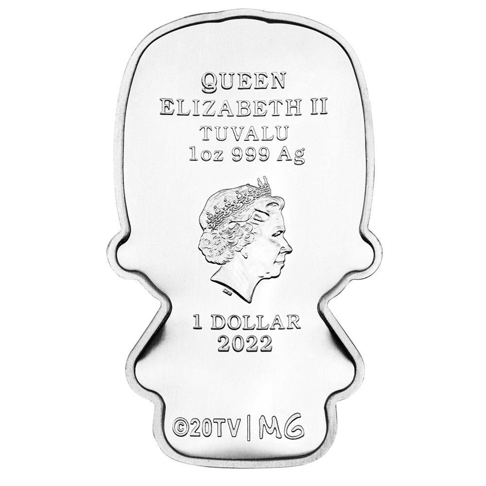 2022 1oz Homer Simpson Silver Minted Mini Coin-3