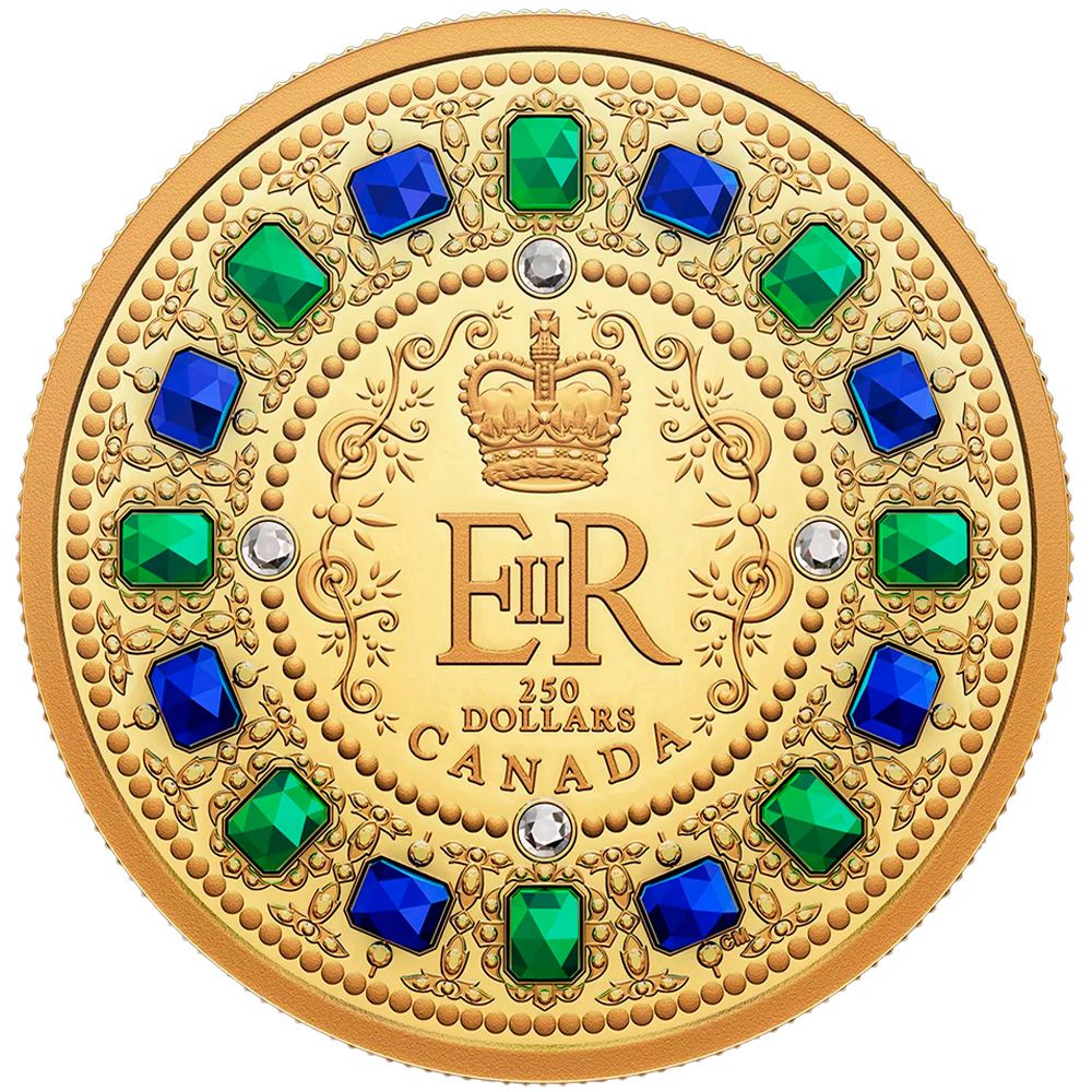 2022 2oz Pure Gold Coin with Gemstones – The Imperial State Crown