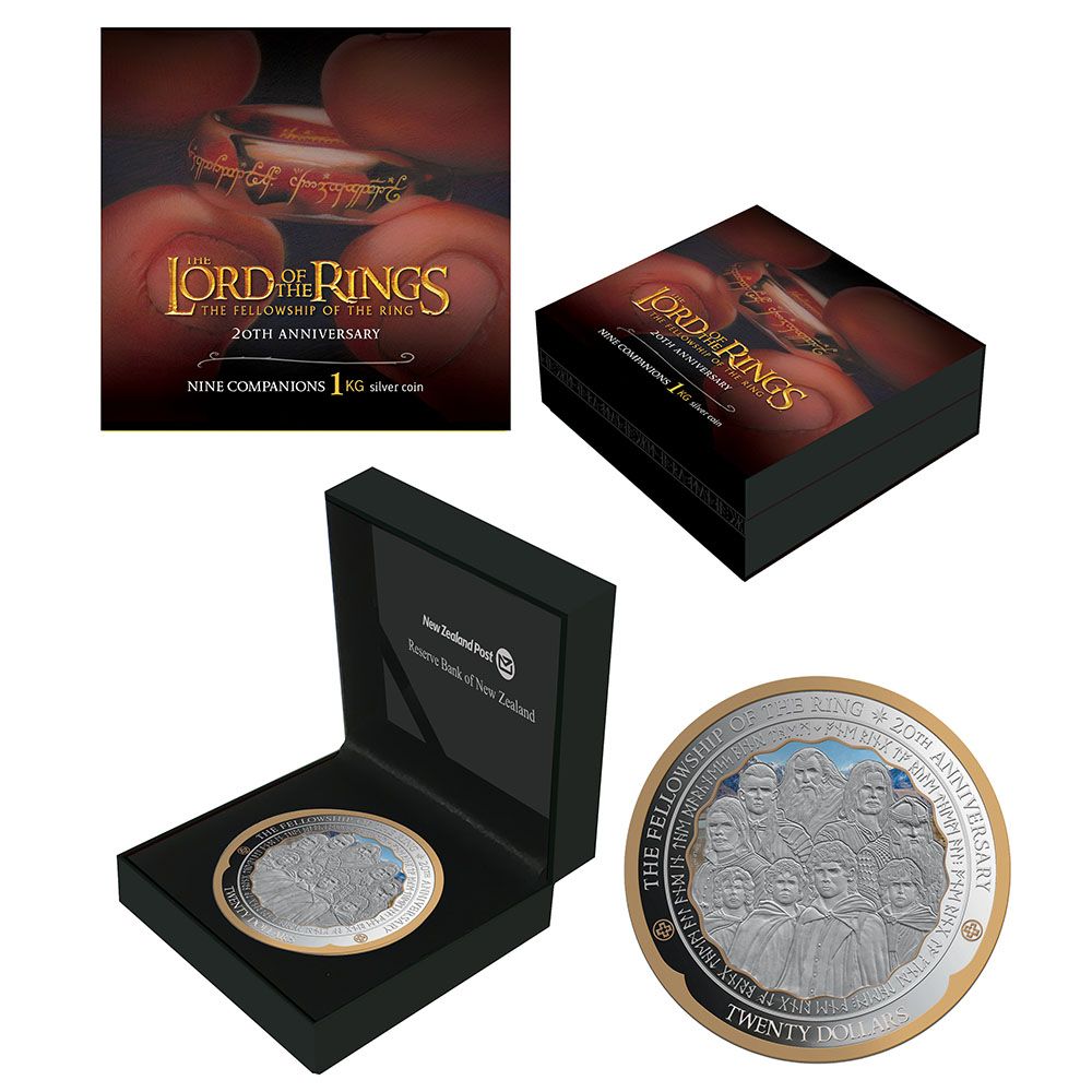 2021 1 Kg Silver The Lord of the Rings 20th Anniversary - Nine Companions Coin